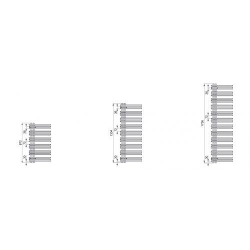 Полотенцесушитель Zehnder Yucca Asym YAD-170-060 белый (RAL 9016)
