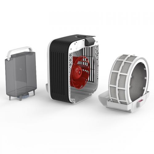 Очистительный комплекс Boneco H700 антрацит, Hepa + Уголь + ароматизация + увлажнение 1000 мл/ч. 150 м2 площадь увлажнения. Электронный гигростат, авто, детский, ночной режимы, расширенный функционал BONECO APP