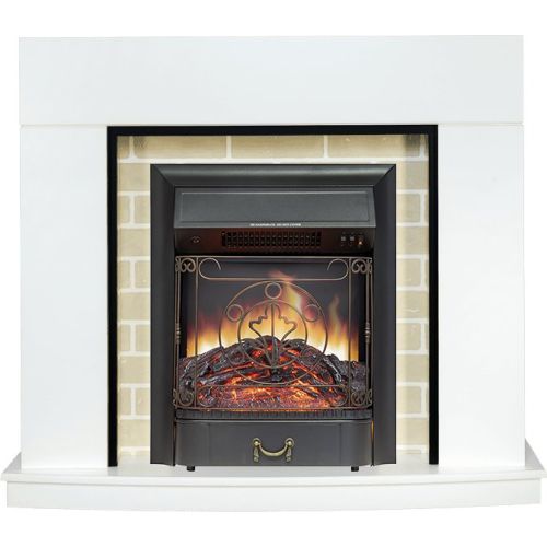 Каминокомплект Montana - Белый с очагом Majestic FX Black