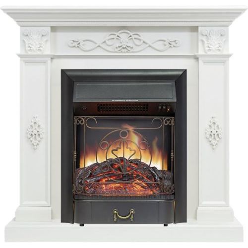 Каминокомплект Derby - Белый дуб с очагом Majestic FX Black