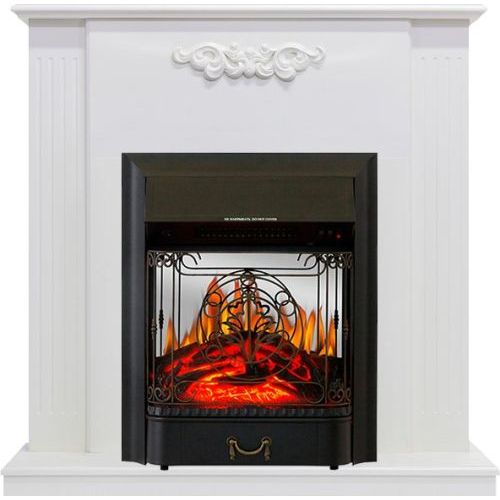 Каминокомплект Capri - Белое дерево делюкс с очагом Majestic FX M Black