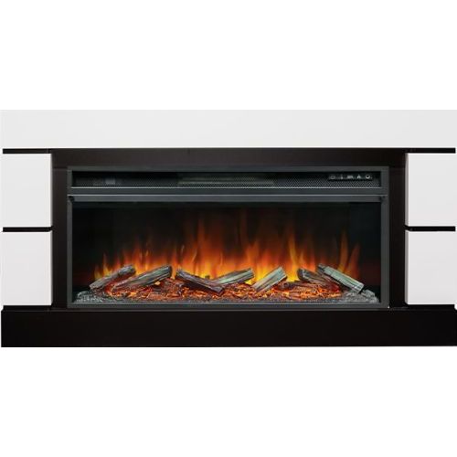 Каминокомплект Modern 42 SFT - Белый с черным с очагом Vision 42 LOG LED