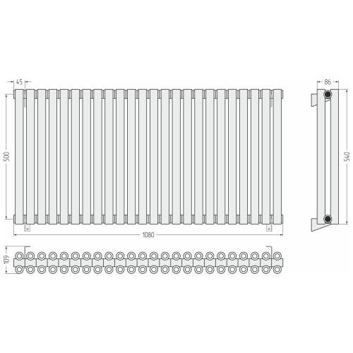 Эстет-00 500х1080 24 секции
