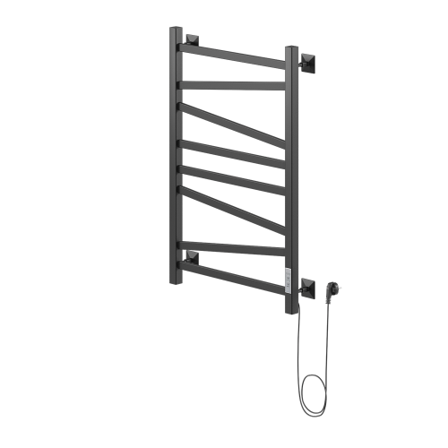 Полотенцесушитель электрический НИКА STEP-4 80/50 (тэн справа) RAL 9005 матовый