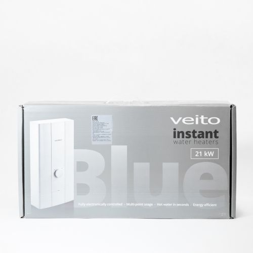 Водонагреватель VEITO BLUE E 12, проточный, напорный (12 кВт / 380В / 3ф.)