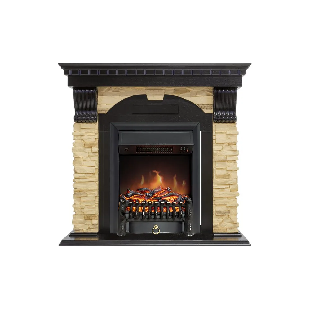 Каминокомплект Dublin - Венге / Сланец с очагом Fobos FX Black