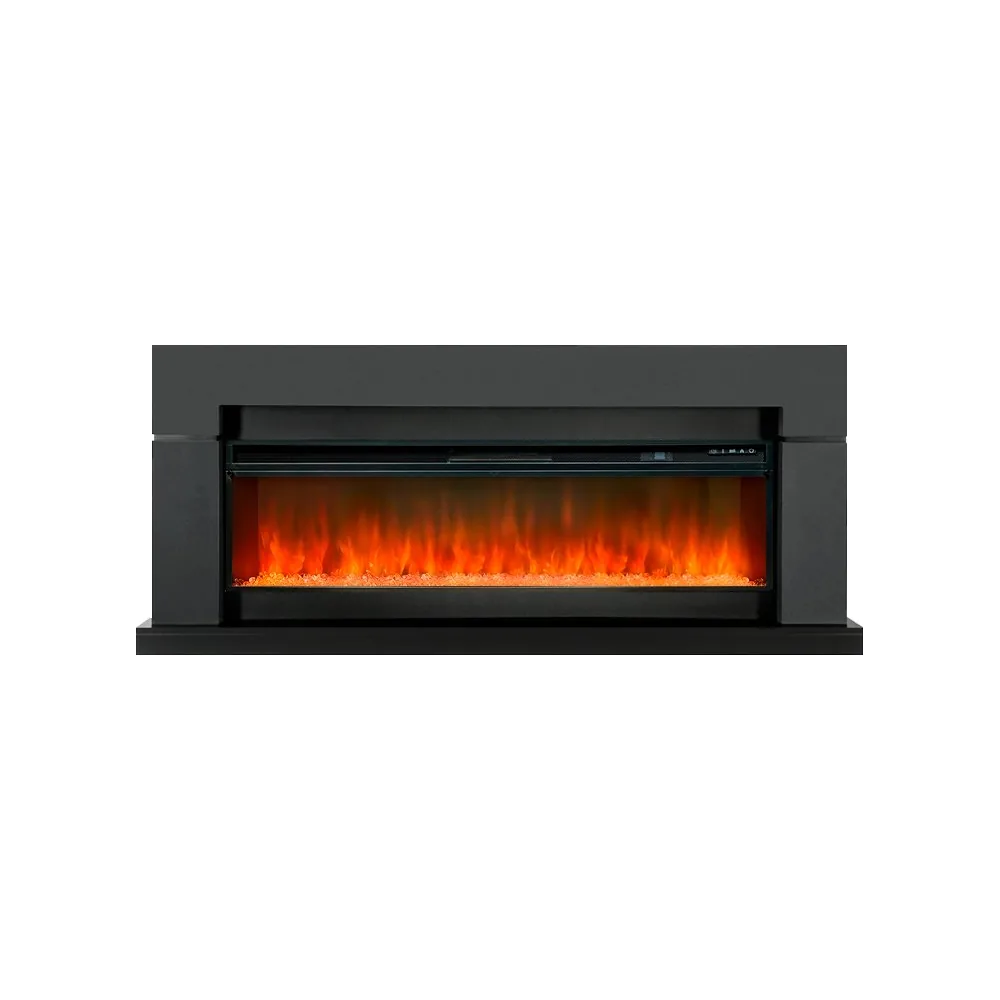 Каминокомплект Lindos Graphite Grey (линейный) с очагом Vision 60 LED