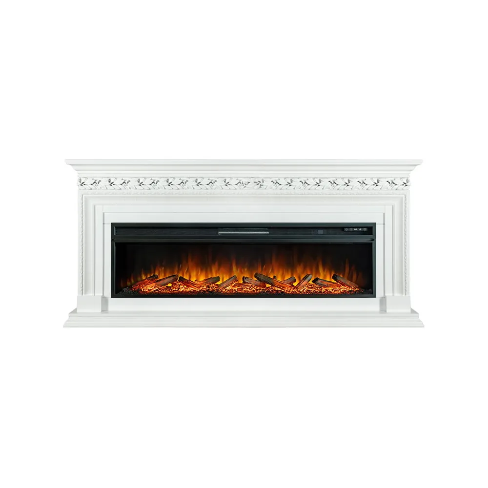 Каминокомплект Valletta 60 - Белый с очагом Vision 60 LOG LED_