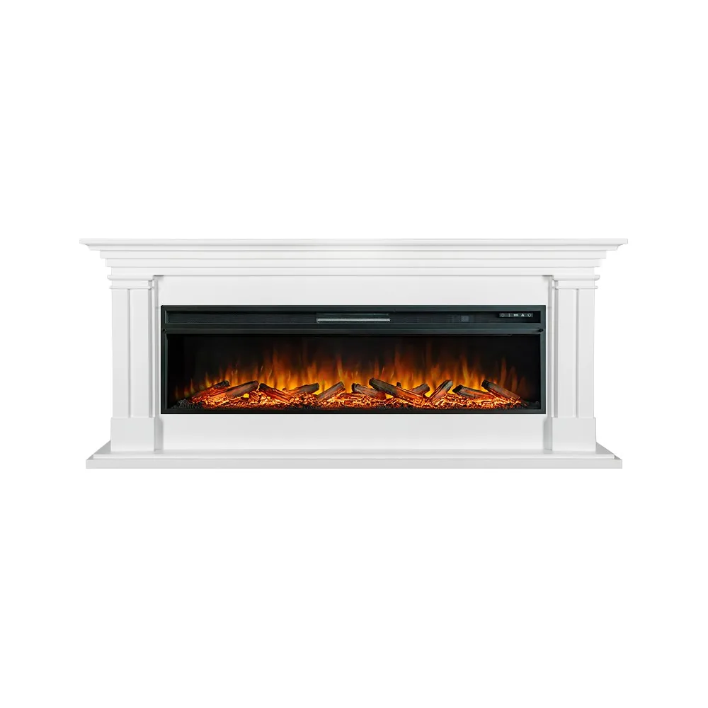 Каминокомплект Lyon 60 - Белый с очагом Vision 60 LOG LED