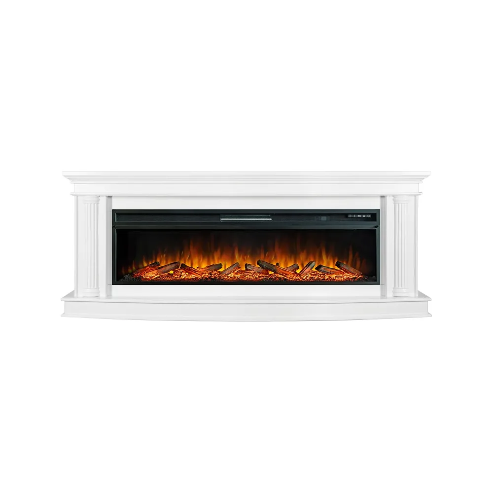 Каминокомплект Rome 60 - Белый с очагом Vision 60 LOG LED_