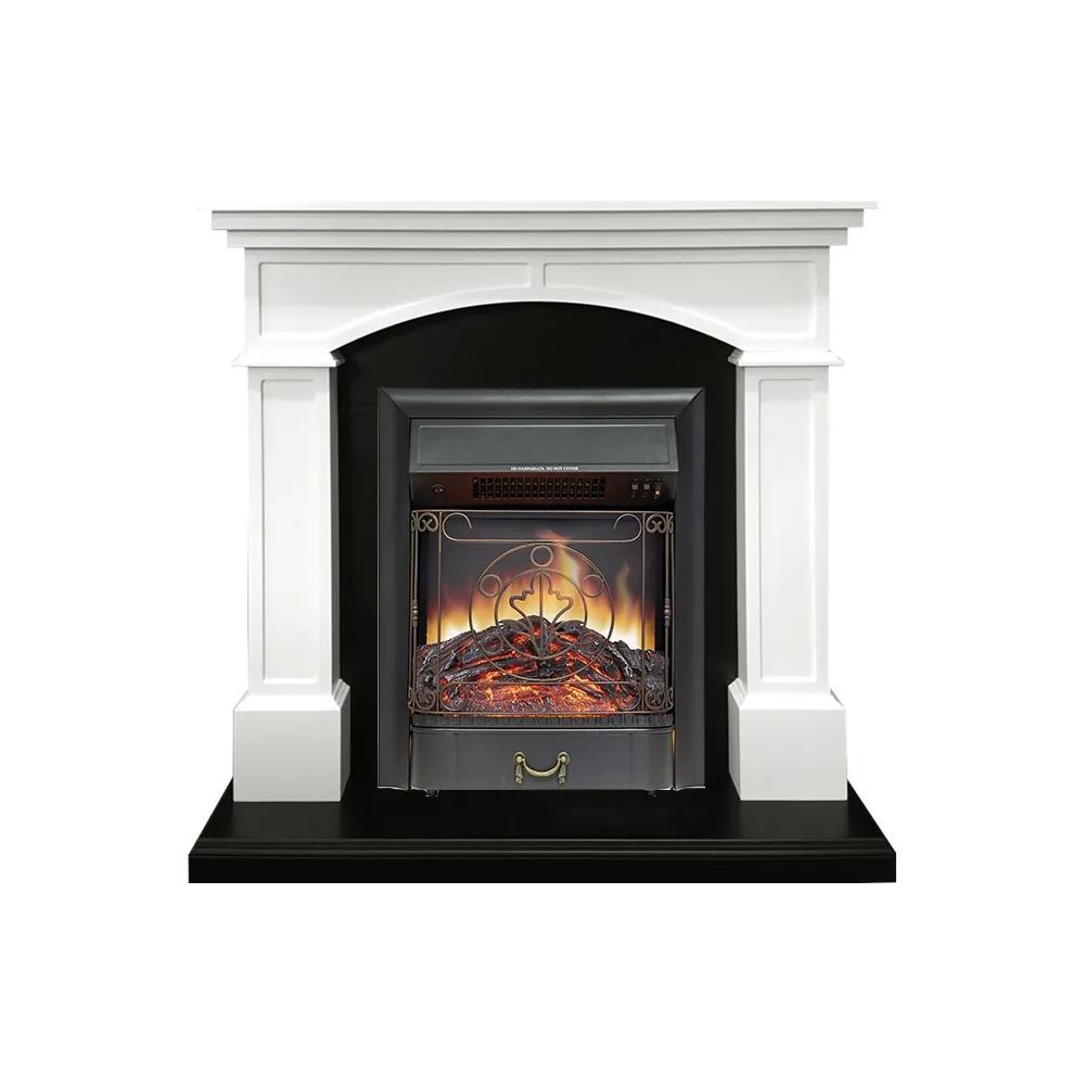 Каминокомплект Langford - Белый с черным с очагом Majestic FX Black