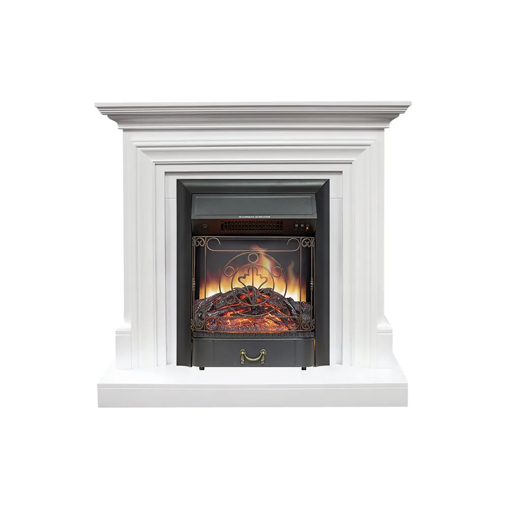 Каминокомплект Bradford - Белый с очагом Majestic FX Black