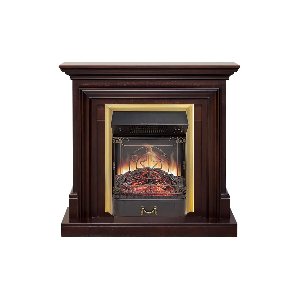 Каминокомплект Bradford - Темный дуб с очагом Majestic FX M Brass