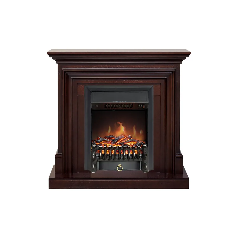 Каминокомплект Bradford - Темный дуб с очагом Fobos FX Black