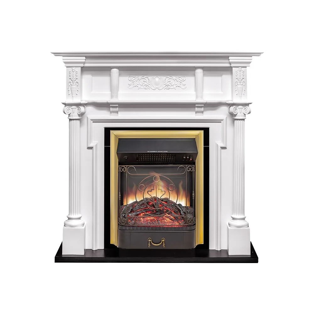 Каминокомплект Oxford - Белый с очагом Majestic FX M Brass