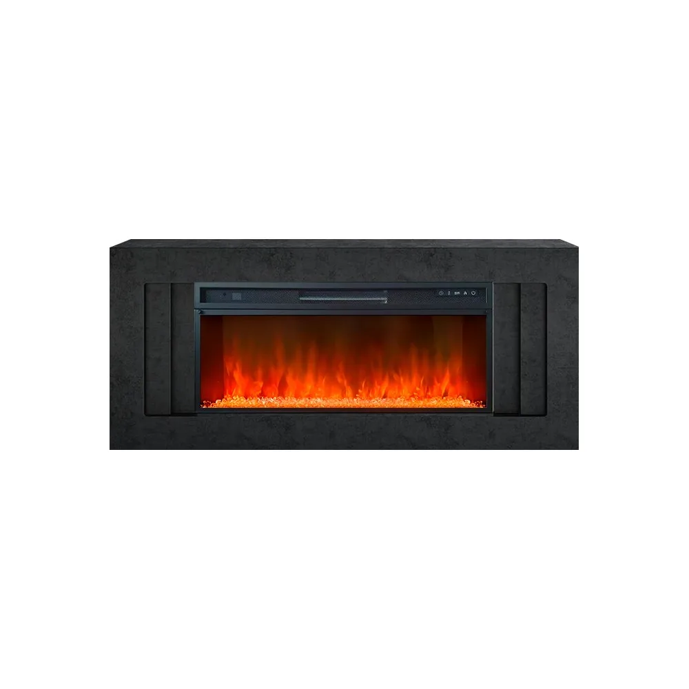 Каминокомплект Line 42 Dark Grey (Разборный) - Темный серый с очагом Vision 42 LED