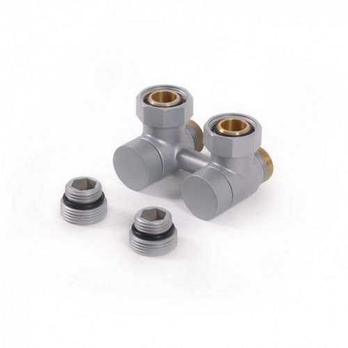 Вентиль отсекающий угловой 50мм - GZ 3/4 - GW 1/2 - GZ М22х1,5 SATIN
