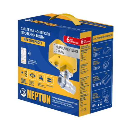 Система Neptun PROFI WiFi 3/4 контроль от протечки воды