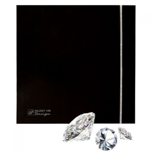 Накладной вентилятор Soler Palau SILENT-100 CZ BLACK DESIGN SWAROVSKI