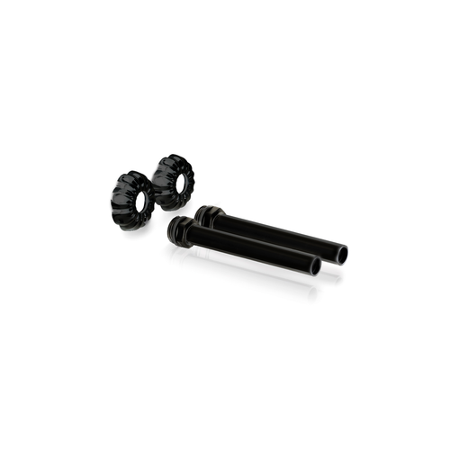 Комплект декоративных трубок SR Rubinetterie Old Style, L70 x O18-20-1/2”, цвет чёрный матовый