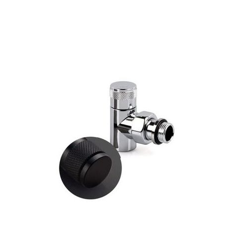Запорный клапан угловой SR Rubinetterie Tondera 1/2", чёрный
