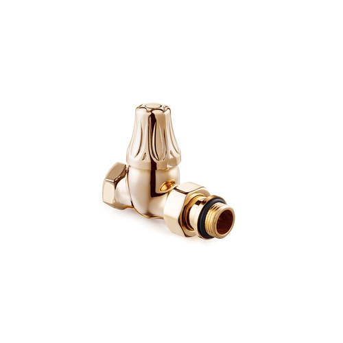 Запорный клапан SR Rubinetterie прямой серия Floral Old Style 1/2", черный матовый