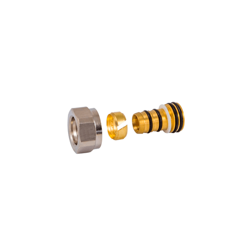 Резьбовое соединение Schlosser для пластиковых труб хром GW 22x1.5 x 16x2