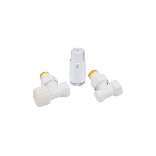 Комплект Schlosser DN15 GZ1/2 x GW1/2 угловой с головкой Мини M30x1,5, Белый