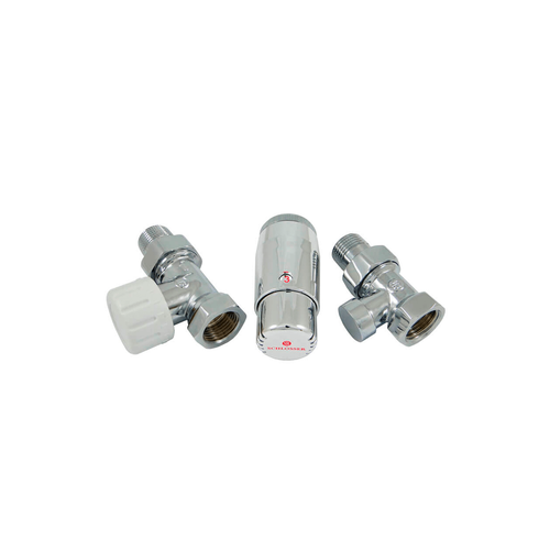 Комплект Schlosser DN15 GZ1/2 x GW1/2 проходной с головкой Мини M30x1,5, Хром