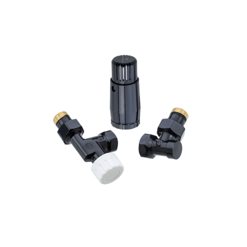 Комплект аксиальный Schlosser DN15 GZ 1/2* GW 1/2 с головкой Мини M30*1,5 Ral 9005