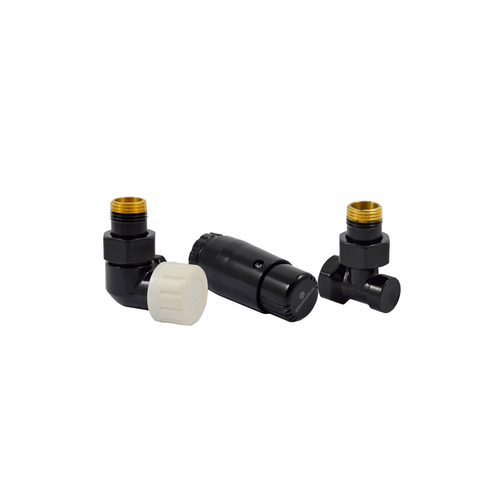 Комплект трехосевой Schlosser DN15 GZ1/2 x GW1/2, левый, с головкой Мини M30x1,5, Черный