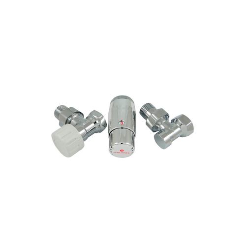 Комплект Schlosser DN15 GZ1/2 x GW1/2 угловой с головкой Мини M30x1,5, Хром