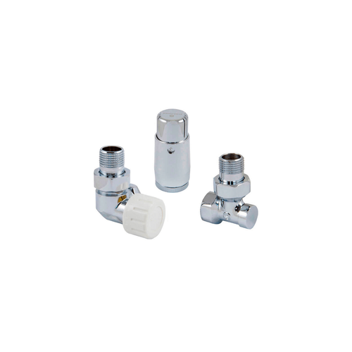 Комплект Schlosser трехосевой левый, Хром, DN 15 GZ1/2 x GW1/2 с головкой Мини M30x1,5