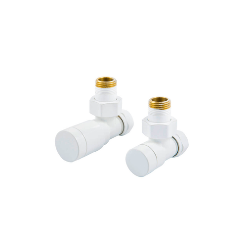 Комплект клапанов Schlosser ELEGANT GZ 1/2 х GW 1/2, угловой, с ручной регулировкой, Белый
