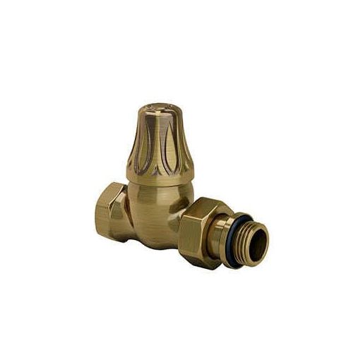 Запорный клапан SR Rubinetterie прямой серия Floral Old Style 1/2", цвет бронза