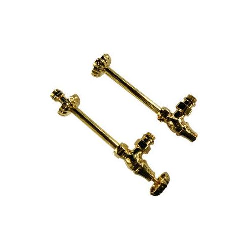 Комплект вентилей с трубками SR Rubinetterie серия Floral Old Style 1/2" угловой цвет Золото