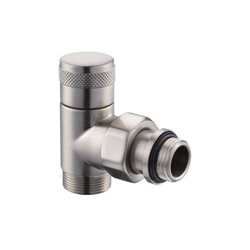 Угловой запорный вентиль SR Rubinetterie Tondera 1/2"х3/4" E, цвет матовый никель