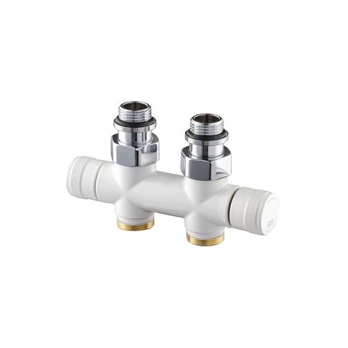 Узел прямой SR Rubinetterie Tondera 50 мм, запорный 1/2"х3/4" Е, цвет белый