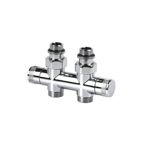 Узел прямой SR Rubinetterie Tondera 50 мм, запорный 1/2"х3/4" Е, цвет хром