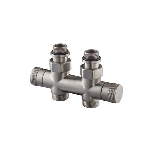 Узел прямой SR Rubinetterie Tondera 50 мм, запорный 1/2"х3/4" Е, цвет матовый никель