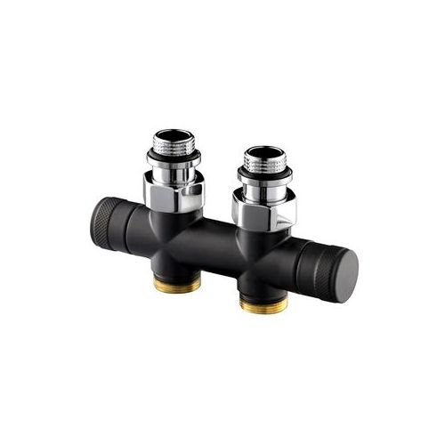 Узел прямой SR Rubinetterie Tondera 50 мм, запорный 1/2"х3/4" Е, цвет черный