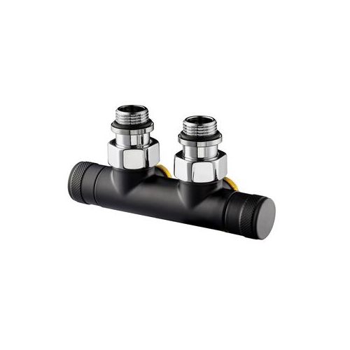 Узел угловой SR Rubinetterie Tondera 50 мм, запорный 1/2"х3/4" Е, цвет черный
