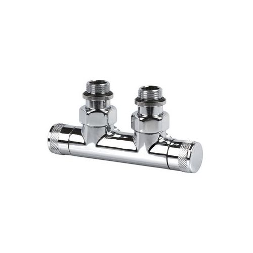 Узел угловой SR Rubinetterie Tondera 50 мм, запорный 1/2"х3/4" Е, цвет хром