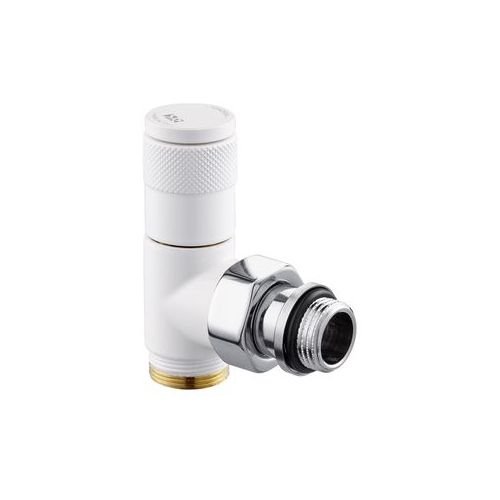 Угловой вентиль SR Rubinetterie Tondera, ручная регулировка 1/2"х3/4" E, цвет белый