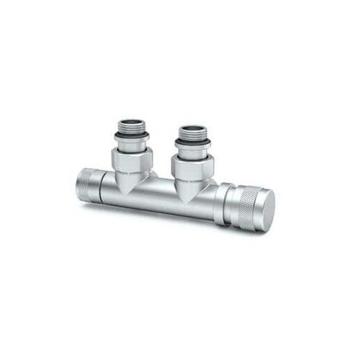 Узел нижнего подключения SR Rubinetterie угловой 1/2"х3/4"Е Хром матовый (правый)