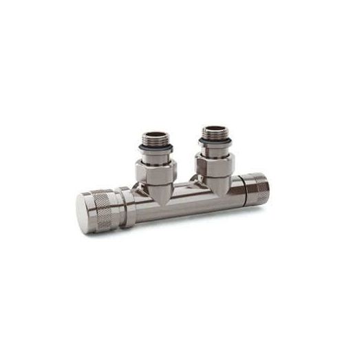 Узел нижнего подключения SR Rubinetterie угловой 1/2"х3/4"Е Никель матовый (левый)