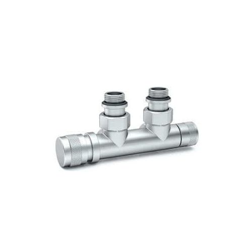 Узел нижнего подключения SR Rubinetterie угловой 1/2"х3/4"Е Хром матовый (левый)