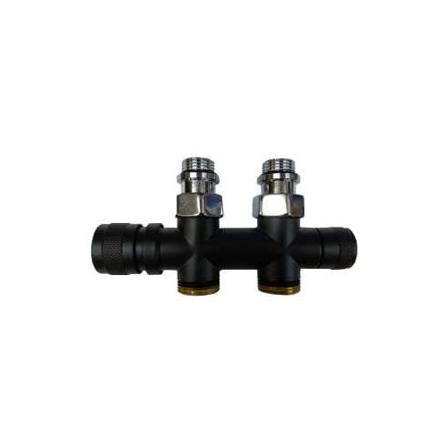 Узел нижнего подключения SR Rubinetterie прямой 1/2"х3/4"Е Чёрный матовый