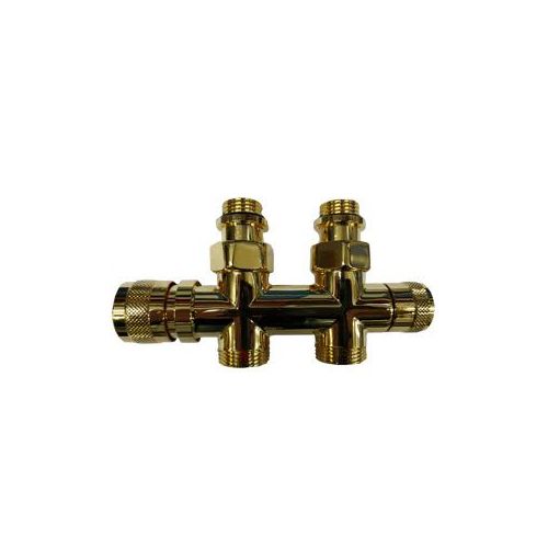 Узел нижнего подключения SR Rubinetterie прямой 1/2"х3/4"Е Золото