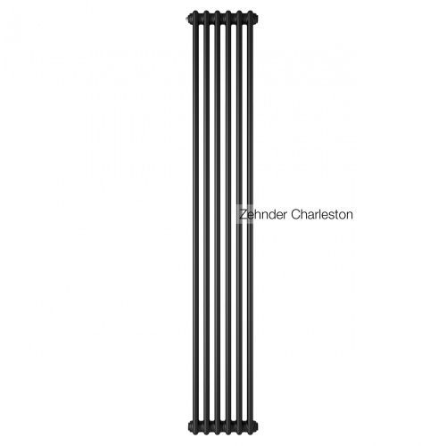 Радиатор трубчатый Zehnder Charleston 2180, 12 сек.1/2 бок.подк. RAL9017matt (9217) (кроншт.в компл)